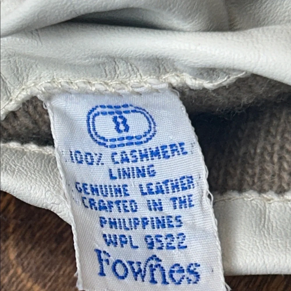 White Cashmere Leather Gloves
